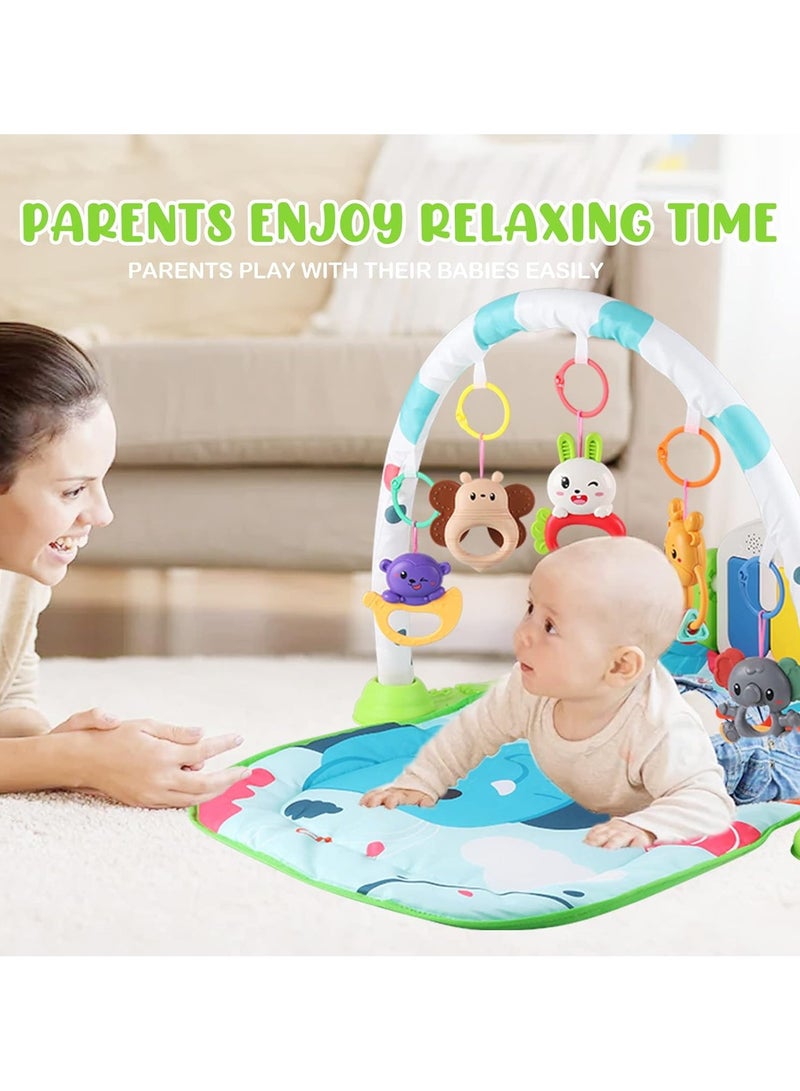 Baby Gyms Play Mats, Funny Piano Play Mats, Detachable Baby Play Gym Mat, Musical Electronic Learning Toys with Music and Lights, Activity Center for Infants and Toddlers - Image 4