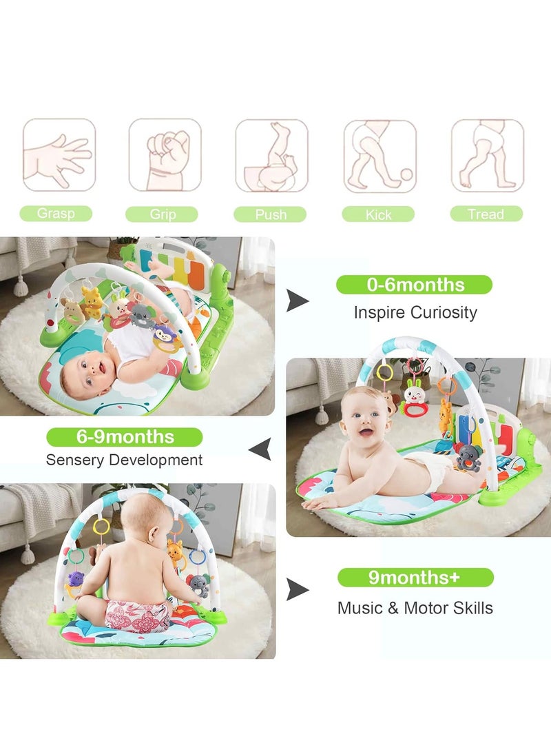 Baby Gyms Play Mats, Funny Piano Play Mats, Detachable Baby Play Gym Mat, Musical Electronic Learning Toys with Music and Lights, Activity Center for Infants and Toddlers - Image 5