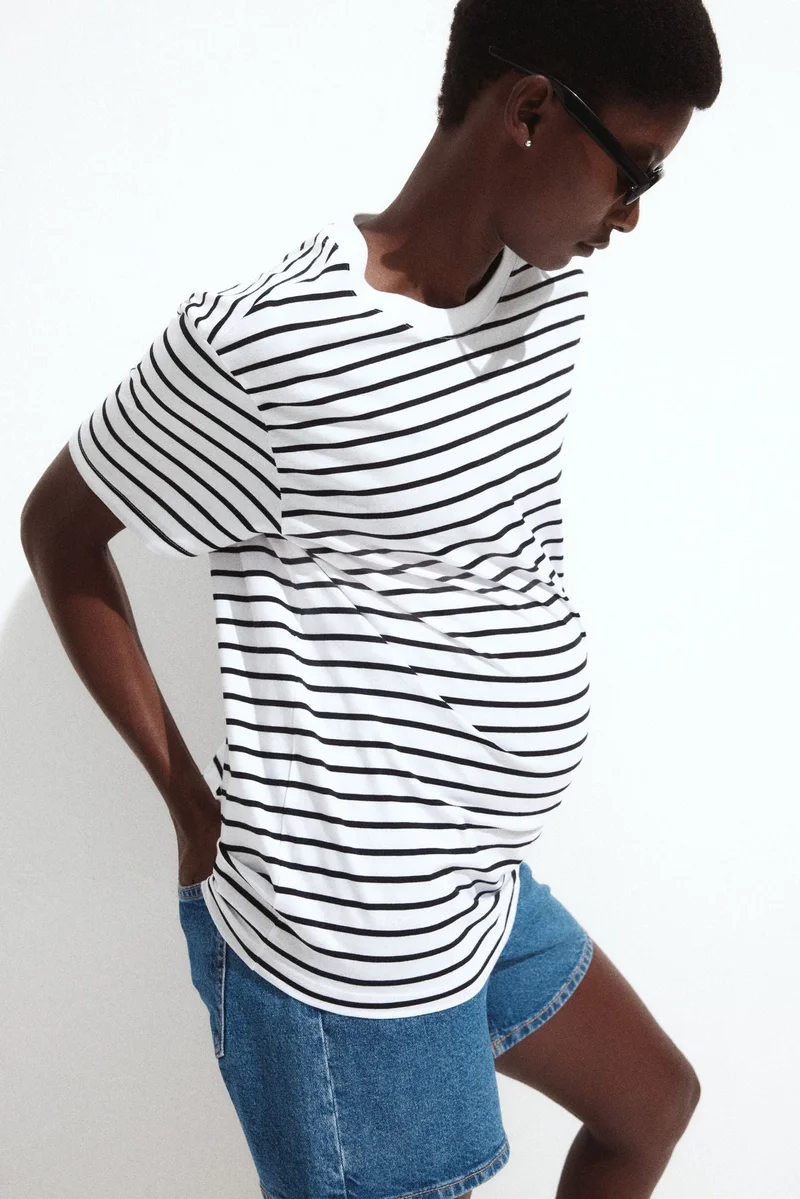 اتش اند ام تي-شيرت من تشكيلة ماما من القطن