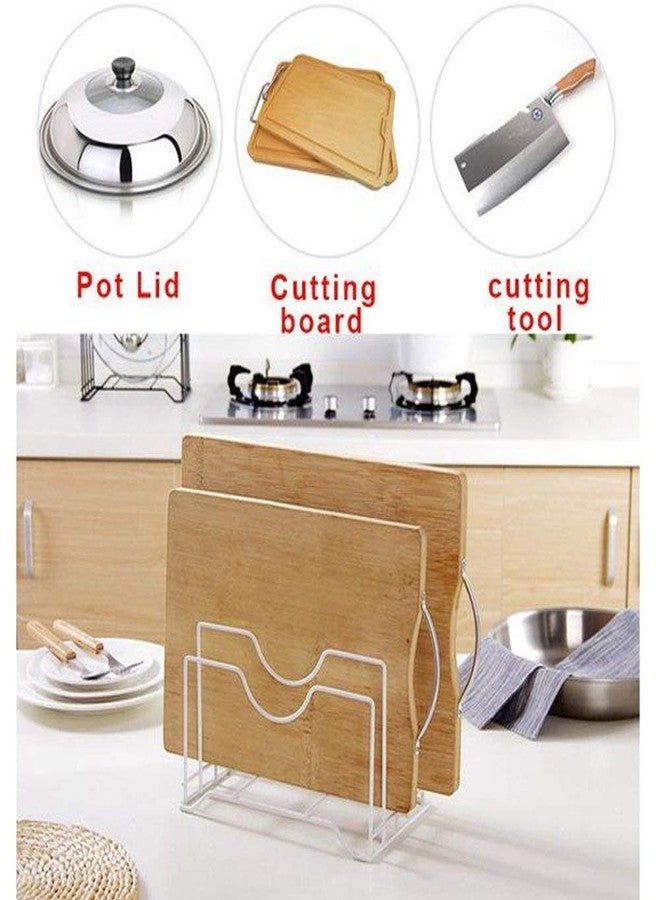 SEVIA Multi Layer Kitchen Cabinet Pantry Pan and Pot Lid Organizer Rack Holder Multifunctional Kitchen Cookware Chopping Board Organizer Storage Rack - Image 5