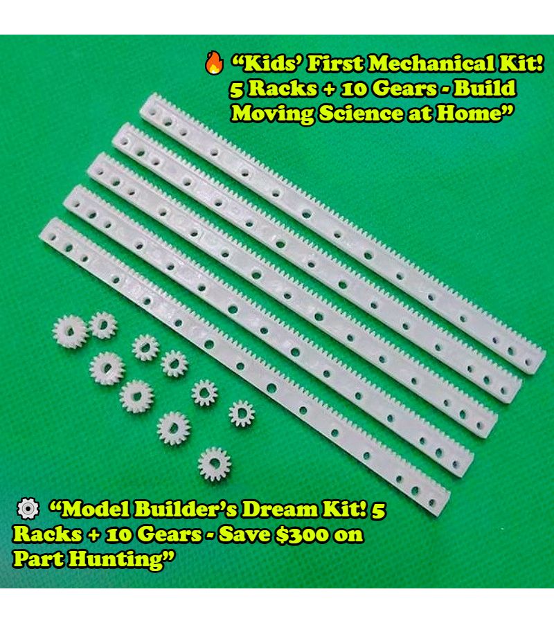 A Mechanical Kit With 5 Racks And 10 Gears For Creating Moving Science At Home - Image 3