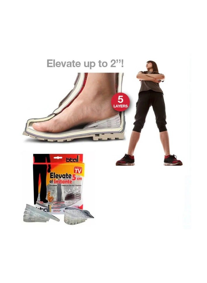 Medical silicone makes you walk comfortably and grow taller medical silicone lengthening heel 4 cm comfort elegance and a difference in height It increases your height by 4 cm immediately and naturally - Image 3
