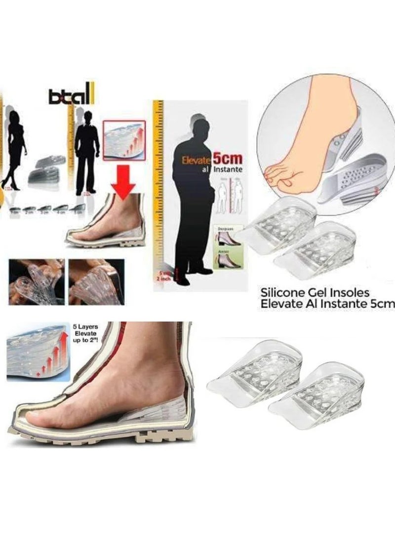 Medical silicone makes you walk comfortably and grow taller medical silicone lengthening heel 4 cm comfort elegance and a difference in height It increases your height by 4 cm immediately and naturally - Image 4