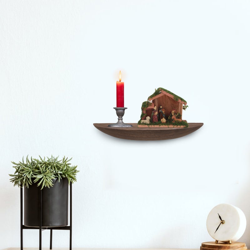 Floating Shelf Sundries Wall Rack Rustic Wall Floating Storage Shelf - Image 2