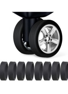 PYC 8PCS Luggage Wheel Covers-Carry on Luggage Suitcase Wheels Protector/Luggage Caster Cover for Most 8-Spinner Wheels Luggage Sets,Silicone Case for Suitcases Wheel/Luggage Accessories  - Image 1