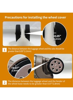 PYC 8PCS Luggage Wheel Covers-Carry on Luggage Suitcase Wheels Protector/Luggage Caster Cover for Most 8-Spinner Wheels Luggage Sets,Silicone Case for Suitcases Wheel/Luggage Accessories  - Image 5