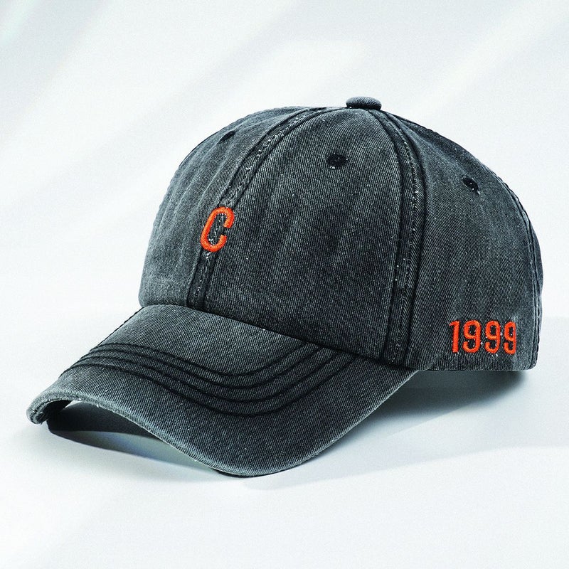 Cross-border men's and women's European and American baseball cap embroidery love W letter C standard washing old cap hiking - Image 1