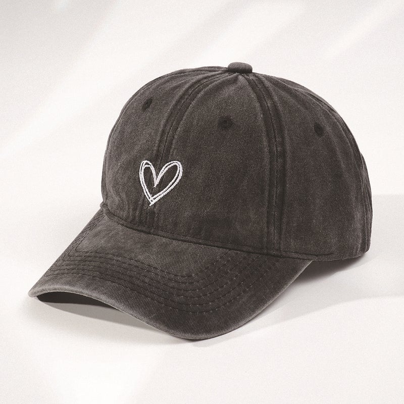 Cross-border men's and women's European and American baseball cap embroidery love W letter C standard washing old cap hiking - Image 5