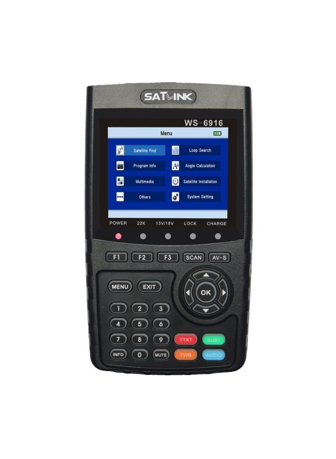 SATLINK WS6916 Digital Satellite Signal Finder Meter, 3.5 inch TFT LCD Screen, Support DVB-S / S2, MPEG-2 / MPEG-4 - Image 1