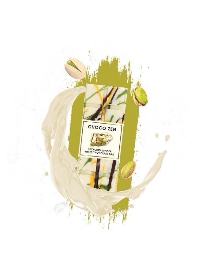 شوكو زين بريميوم بالفستق والكنافة لوح شوكولاتة بيضاء 65 جم - Image 3