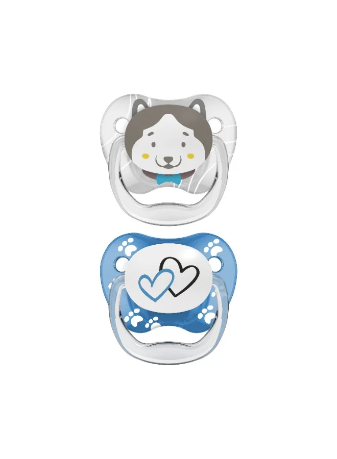 دكتور براونز PreVent PRINTED SHIELD Soother - Stage 2, Blue, 2-Pack