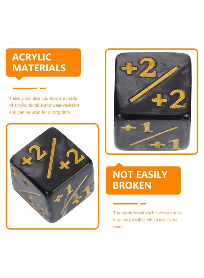 TOPPERFUN 48Pcs Dice Counter, 0.63in D6 Plus and Minus Dice Set, Acrylic Dice Board Game Accessory, Compatible with M-TG, CCG, Card Games - Image 3