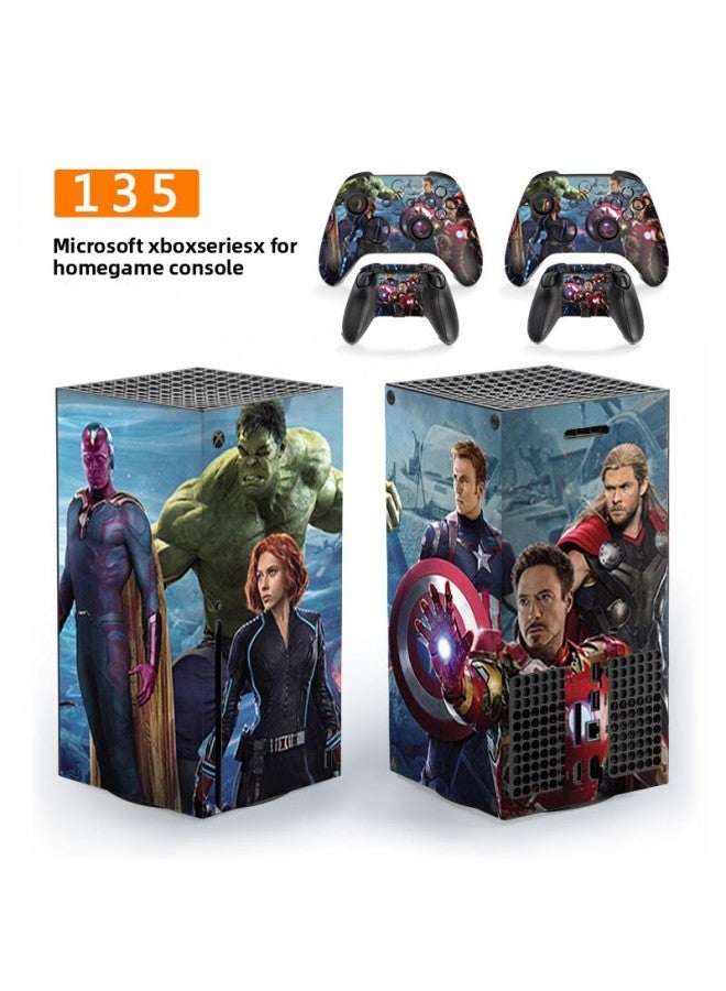 ينطبق على Microsoft Xbox Series X Home Game Console، طبقة حماية لمقبض الملحقات، ملصق Marvel - اللون: 135 - Image 1
