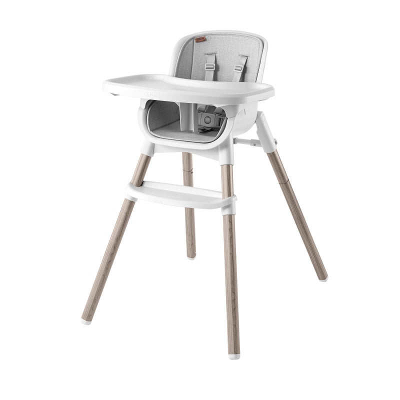 Chicco Zest LE 4-in-1 Folding High Chair, Feeding Chair, Toddler Chair and Youth Stool, Multi-Use Easy Clean High Chair | Crema/White - Image 1