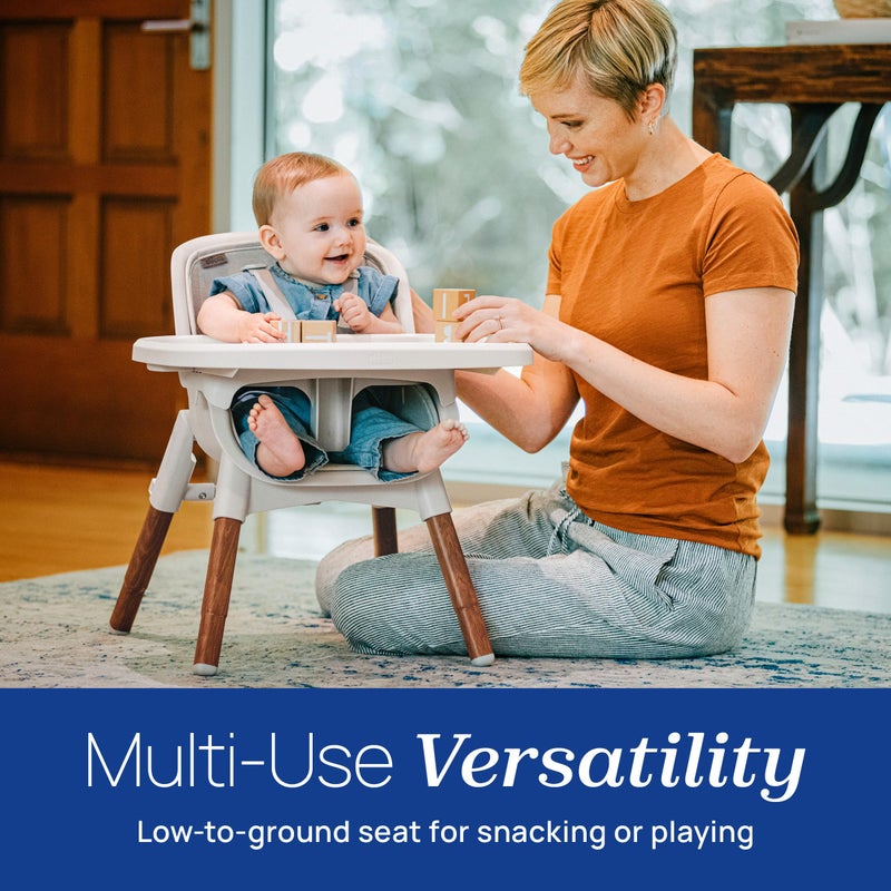 Chicco Zest LE 4-in-1 Folding High Chair, Feeding Chair, Toddler Chair and Youth Stool, Multi-Use Easy Clean High Chair | Crema/White - Image 4