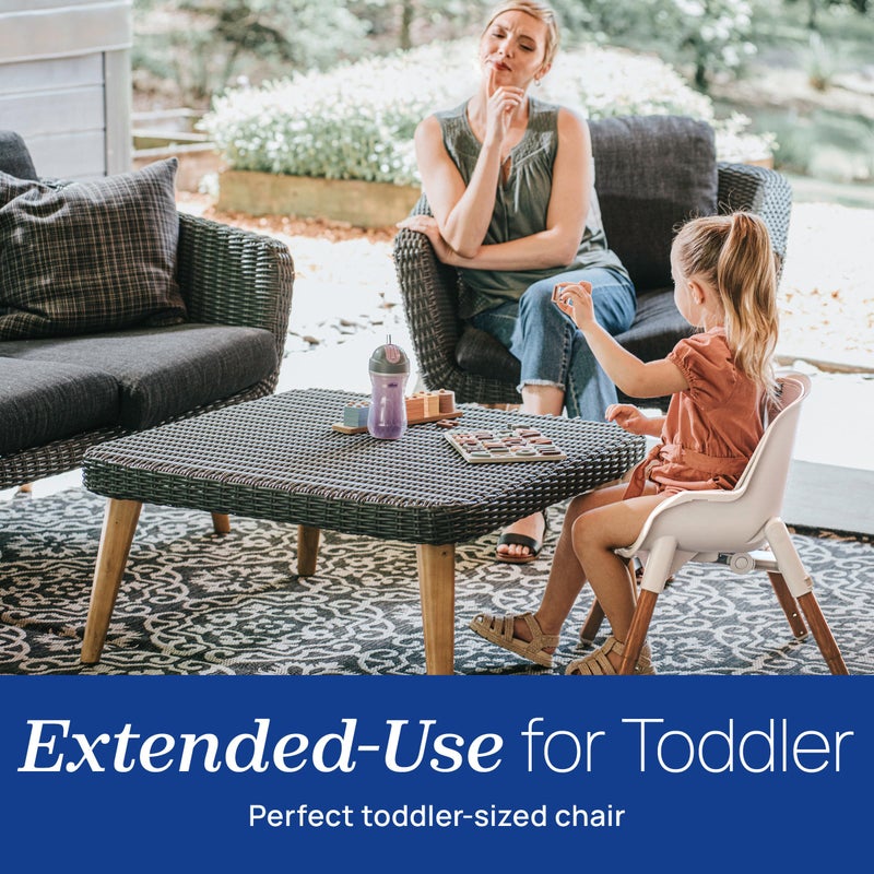 Chicco Zest LE 4-in-1 Folding High Chair, Feeding Chair, Toddler Chair and Youth Stool, Multi-Use Easy Clean High Chair | Crema/White - Image 5