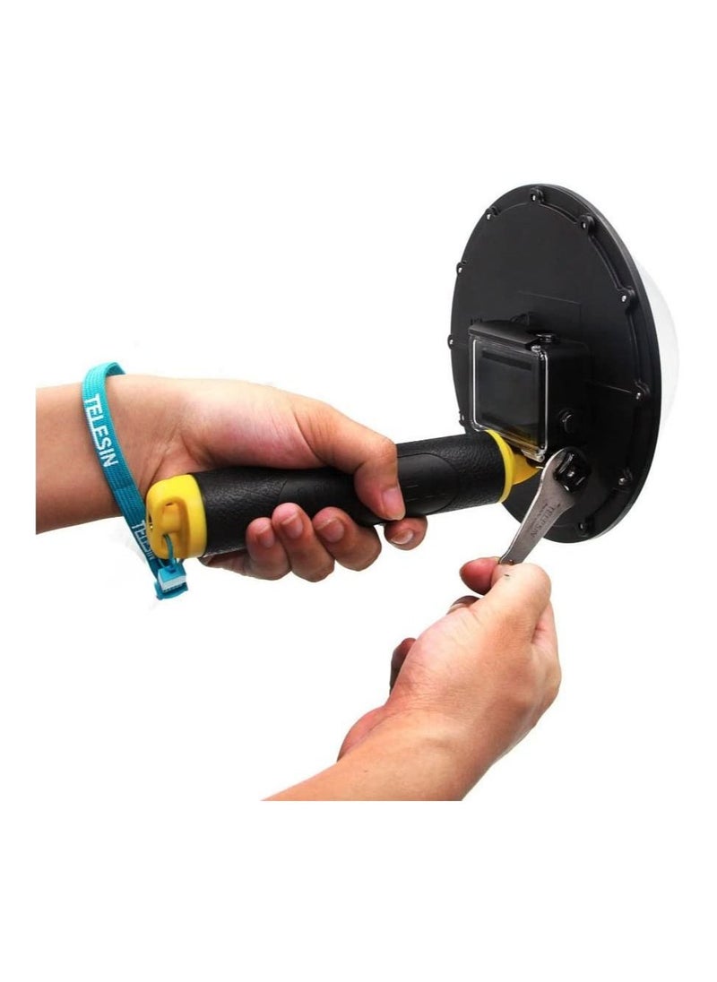 TELESIN - 6'' T05 Underwater Dome Port Housing Waterproof Lens Hood Dome Diving with Dome Storage Bag - Image 1