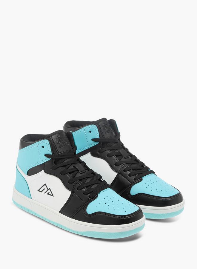 Oaklan by Shoexpress Womens Colourblock High Top Sneakers With Lace-Up Closure - Image 2