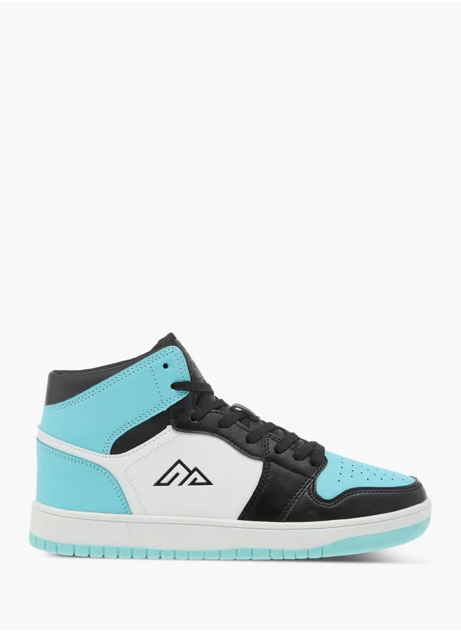 Oaklan by Shoexpress Womens Colourblock High Top Sneakers With Lace-Up Closure