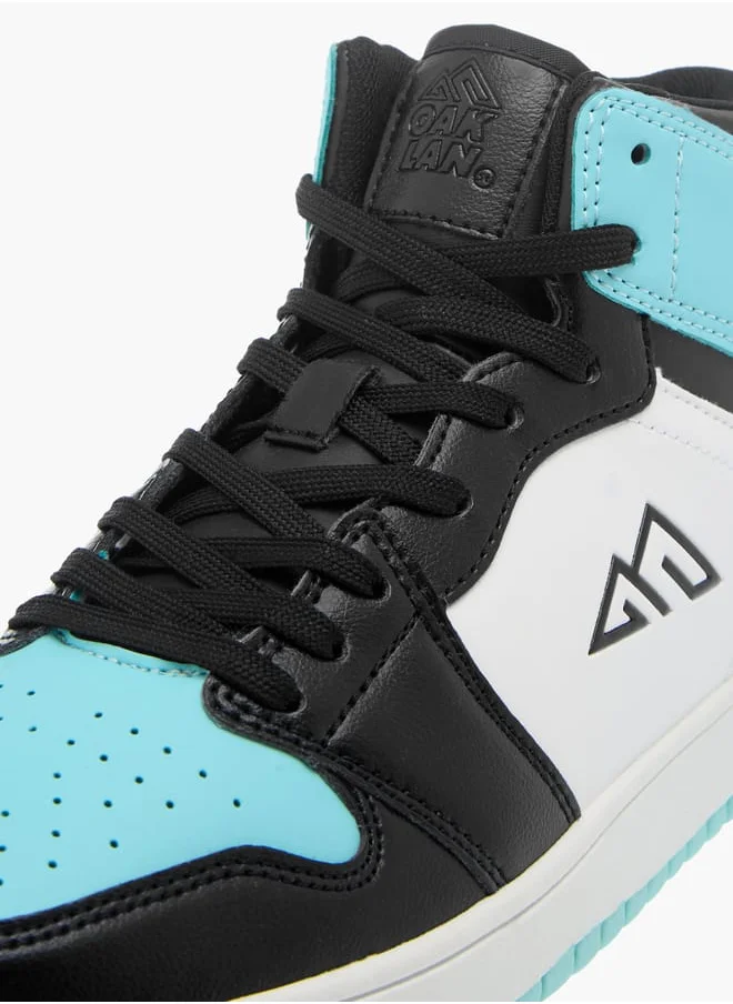 Oaklan by Shoexpress Womens Colourblock High Top Sneakers With Lace-Up Closure