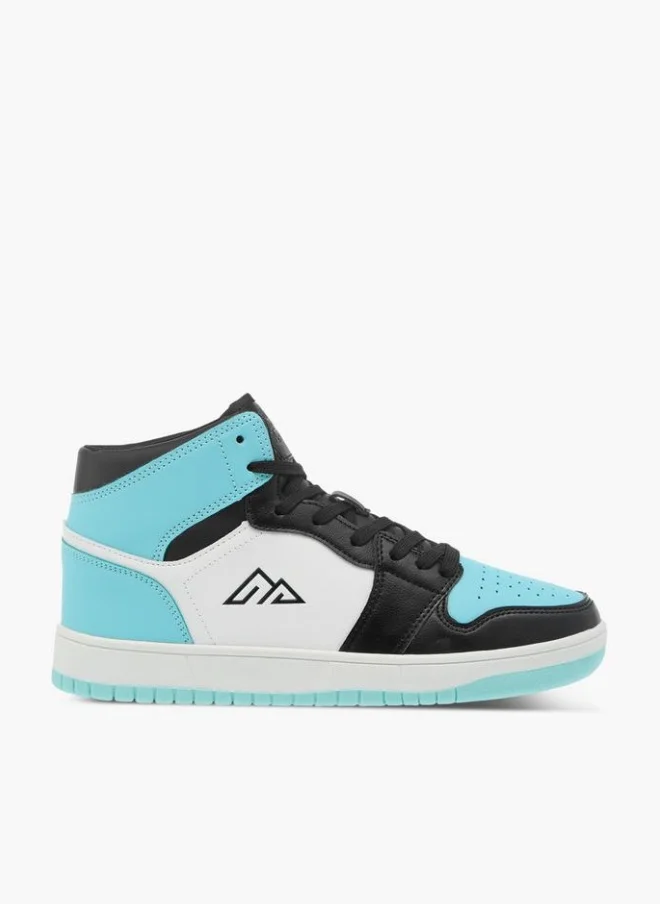 Colourblock High Top Sneakers With Lace-Up Closure