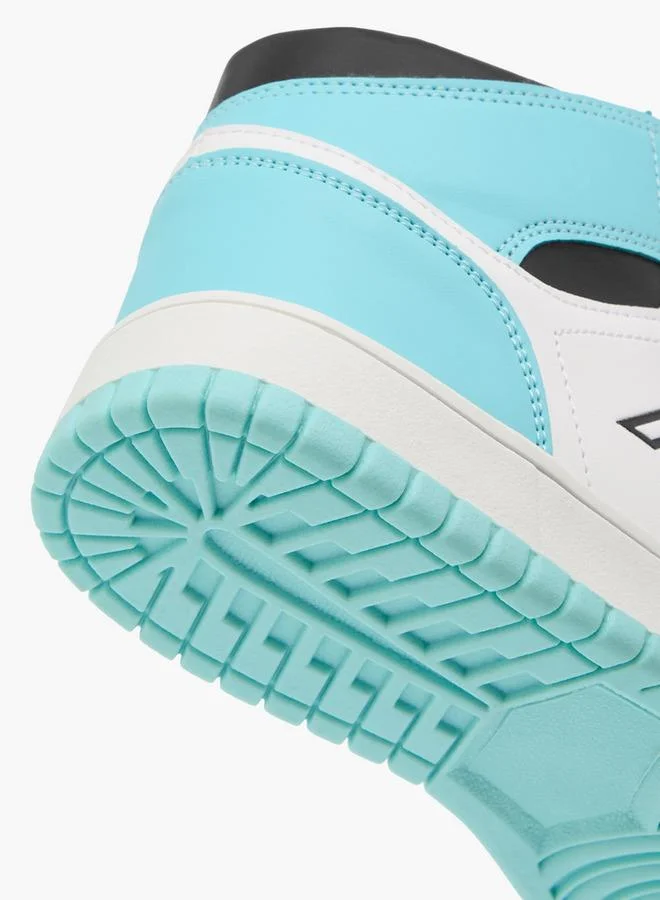 Oaklan by Shoexpress BLUE Colourblock High Top Sneakers With Lace-Up Closure for Women | Best Price UAE