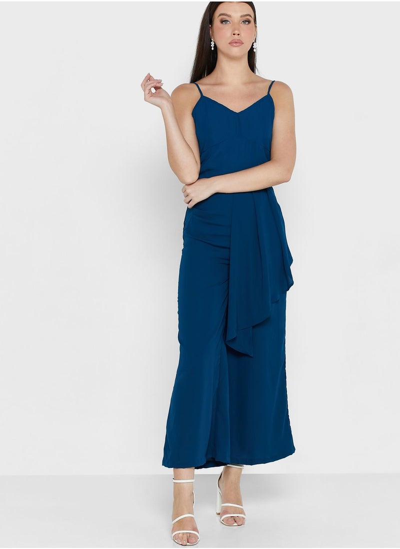 ELLA - Strappy Drape Detail Jumpsuit - Image 1