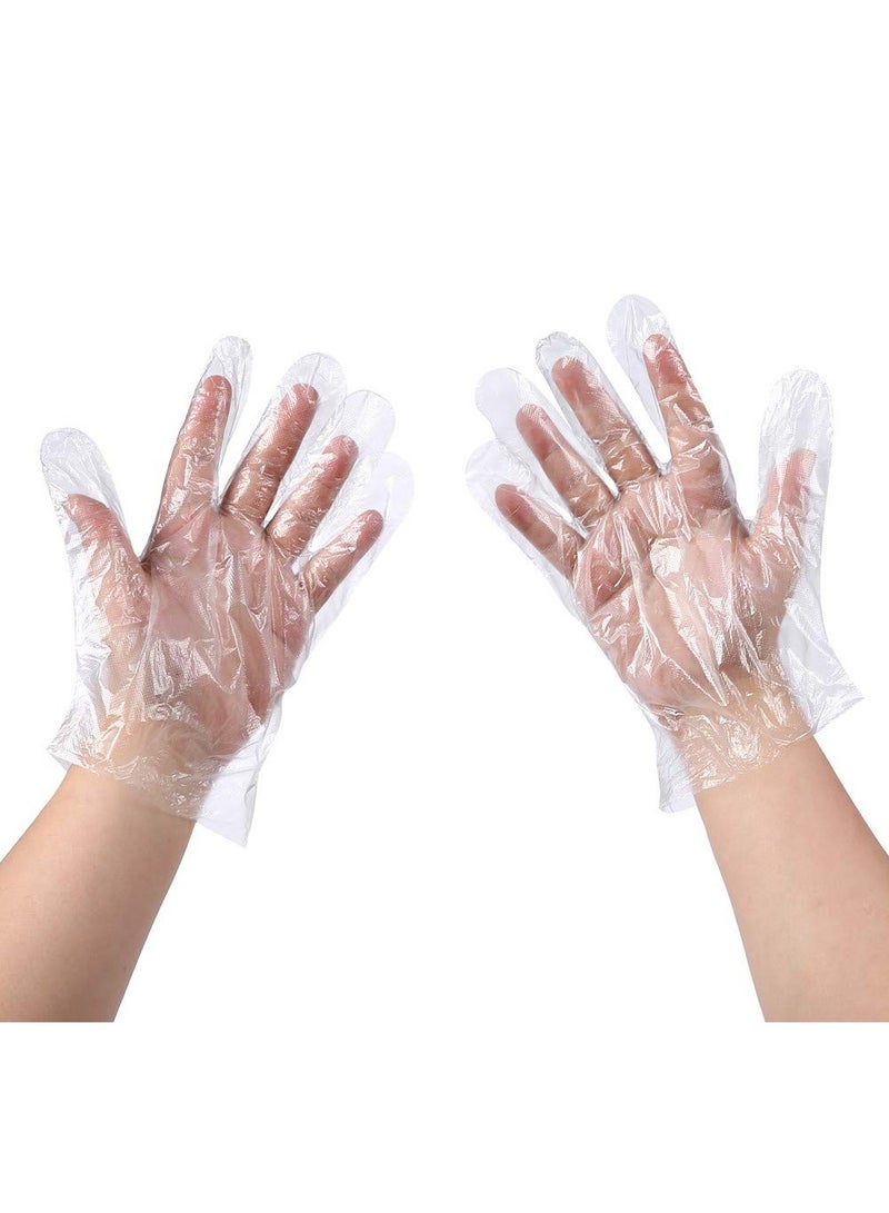 500PCS Disposable Food Prep Gloves - Food Safe Plastic Gloves for Food Handling, One Size Fits Most, Ideal for Cooking, Catering, and Food Service.  - Image 1