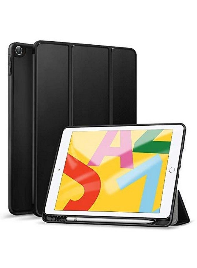 Robustrion Smart Flexible Trifold Flip Stand Case Cover with Pencil Holder for New iPad 9.7 inch 2018/2017 6th/5th Generation - Black - Image 1