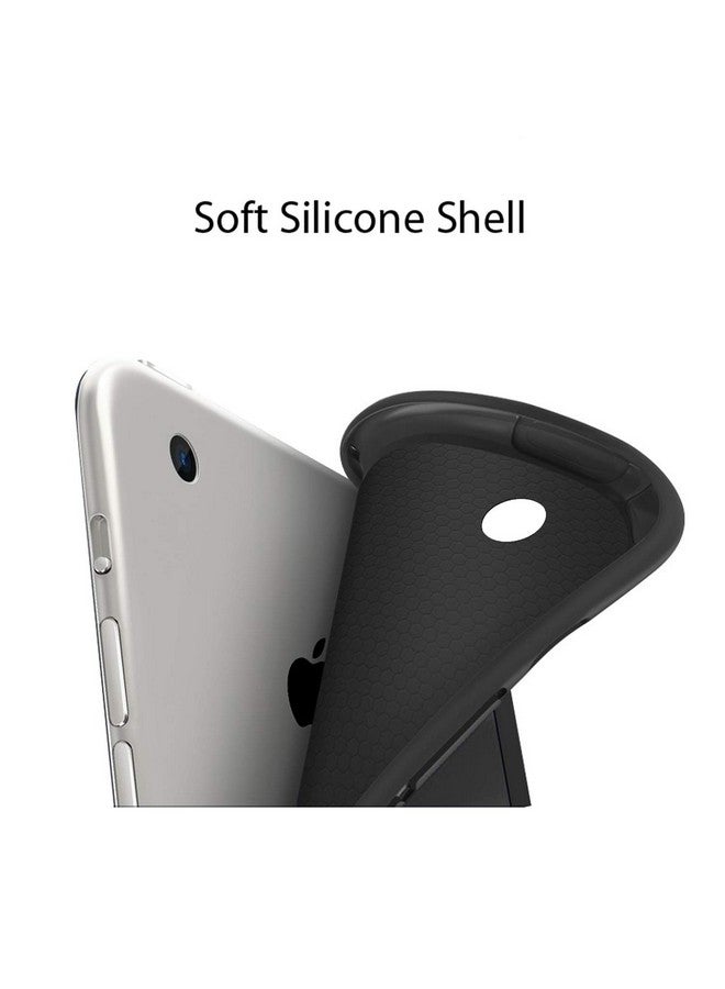 Robustrion Smart Flexible Trifold Flip Stand Case Cover with Pencil Holder for New iPad 9.7 inch 2018/2017 6th/5th Generation - Black - Image 5