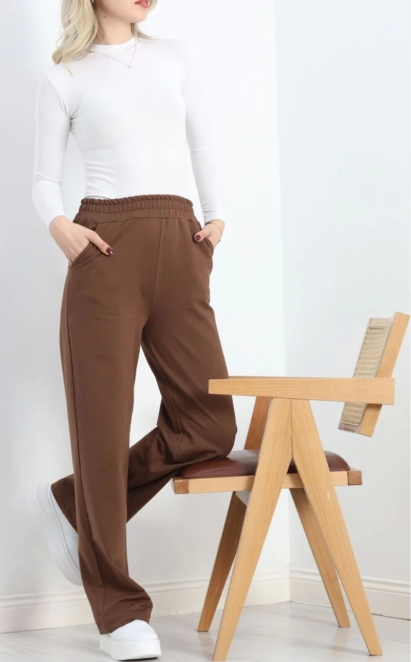 Kazax Kazakh 2 Yarn Combed Cotton Sweatpants Bitter Coffee - 20281.1878.