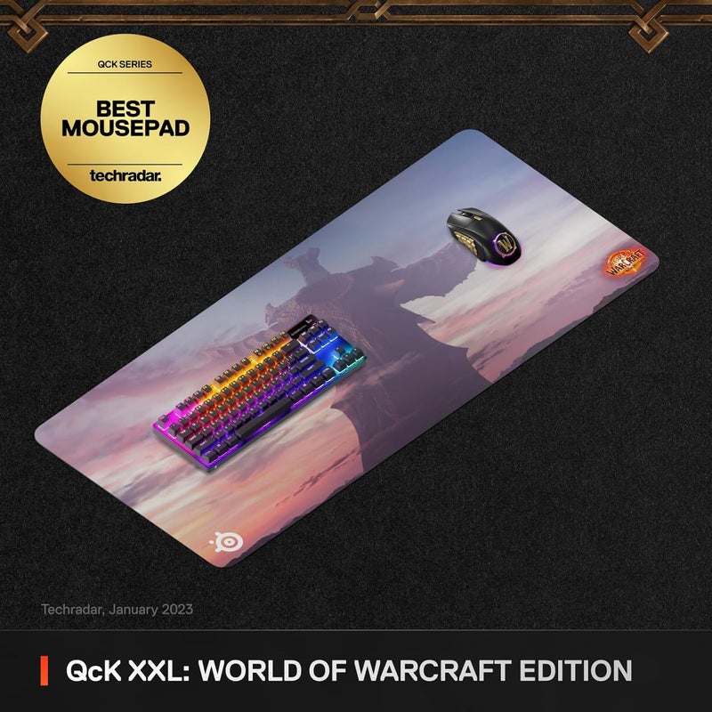 SteelSeries QcK Gaming Mousepad  World of Warcraft Edition  Includes InGame Item  XXL Thick Cloth  Sized to Cover Desks  Peak Tracking and Stability  Optimized For Gaming Sensors - Image 2