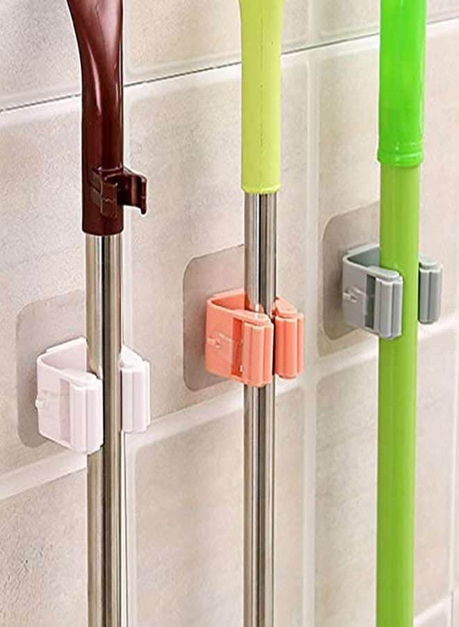 Meubels Broom Holder, Broom Gripper Mop Holders Wall Mount, Mop Racks Holders Self Adhesive No Drilling Super Durable, Broom Mop Dustpan Hanger for Home, Kitchen, Garden, Garage Storage, 3 PCS - Image 1