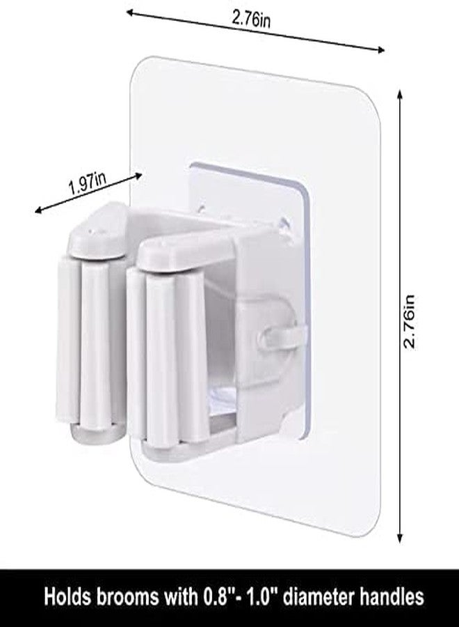 Meubels Broom Holder, Broom Gripper Mop Holders Wall Mount, Mop Racks Holders Self Adhesive No Drilling Super Durable, Broom Mop Dustpan Hanger for Home, Kitchen, Garden, Garage Storage, 3 PCS - Image 3