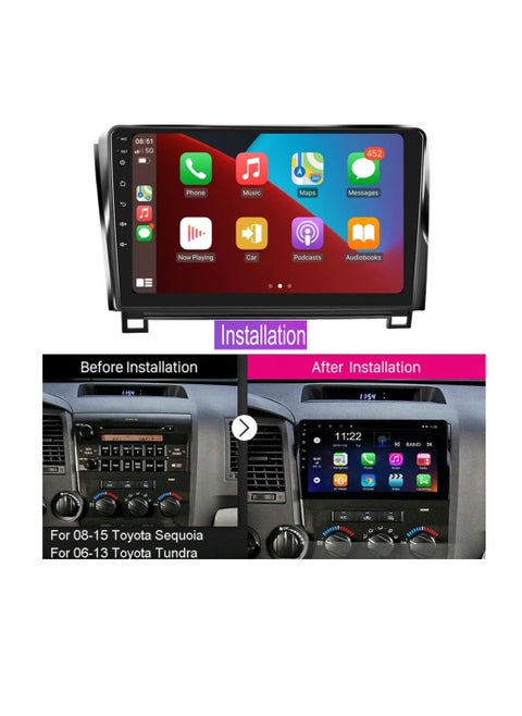 1- Toyota Sequoia screen from 2008 to 2017screen from 2008 to 2022 is part of the car's infotainment system. It runs on Android and supports features like Apple CarPlay and Android Auto, allowing you to easily connect your smartphone. It also offers a high resolution of up to 1080 pixels, making it excellent for displaying information and maps clearly.