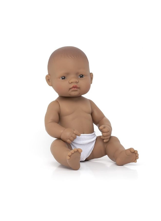miniLAnD - Miniland Educational  1263 Anatomically Correct Newborn Baby Doll Hispanic Boy - Image 1