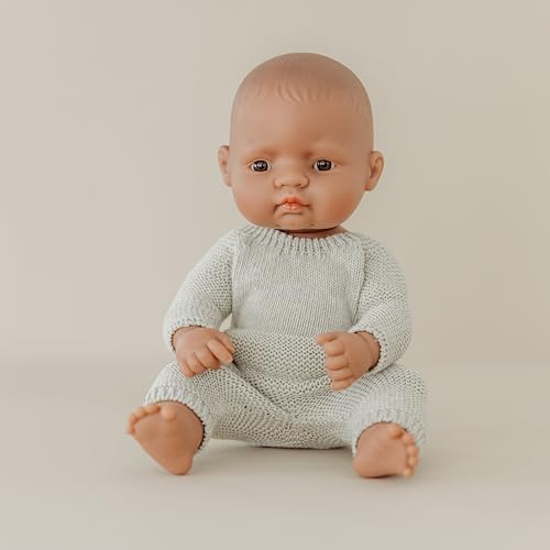 Miniland Realistic Baby Doll with Anatomically Correct Features Reborn Baby Dolls Cute Scented Hard Body with Vanilla Perfume Comes in Polybag 12 58 inches Tall Hispanic Boy - Image 5