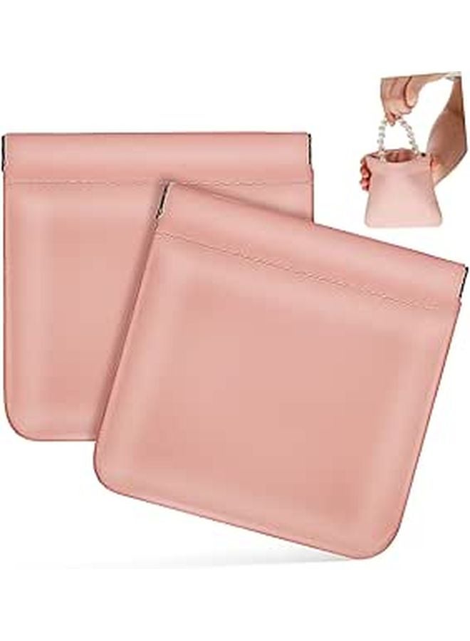 Mini PU Leather Makeup Bag 2Pcs Set Portable Cosmetic Pouch For Travel Jewelry Storage - Image 1