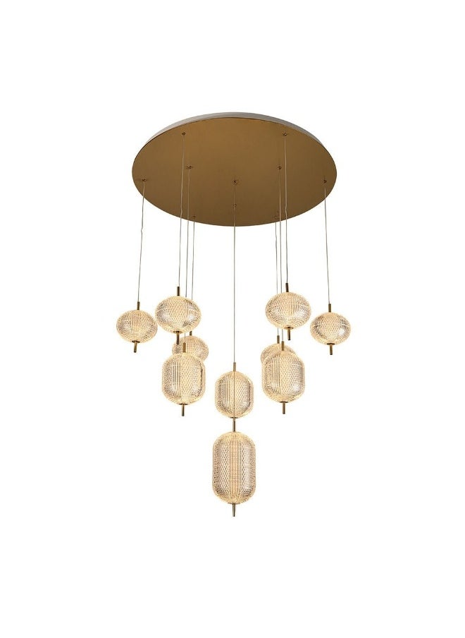 DANUBE HOME Danube Home Rochelle Chandelier Acrylic+Metal D80Xh100 Led Copper A6900/10H | Contemporary Pendant Lamps | Hanging Lanterns | Modern Design Indoor Lighting For Bedroom Dining Living Room  - Image 2