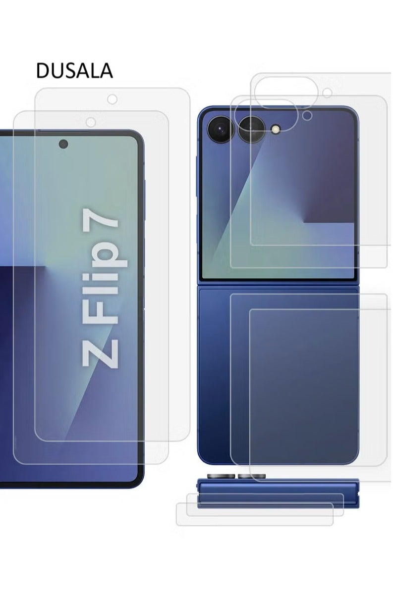 DUSALA 2Packs Dual Guard Ceramic Screen Protector For Samsung Galaxy Z Flip 7 – Full Inner And Outer Display Protection Clear-2 - Image 1