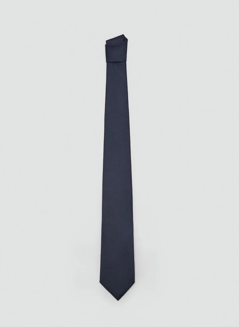 Mango Man Plain silk tie