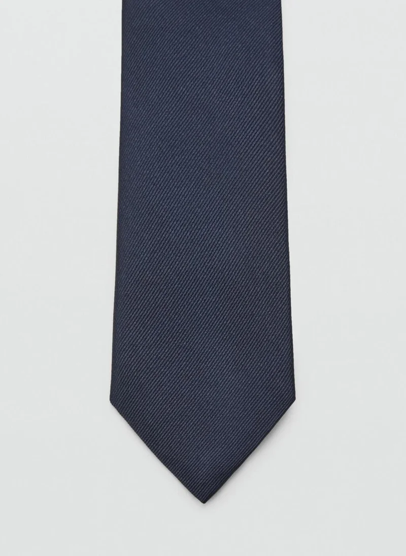 Mango Man Plain silk tie