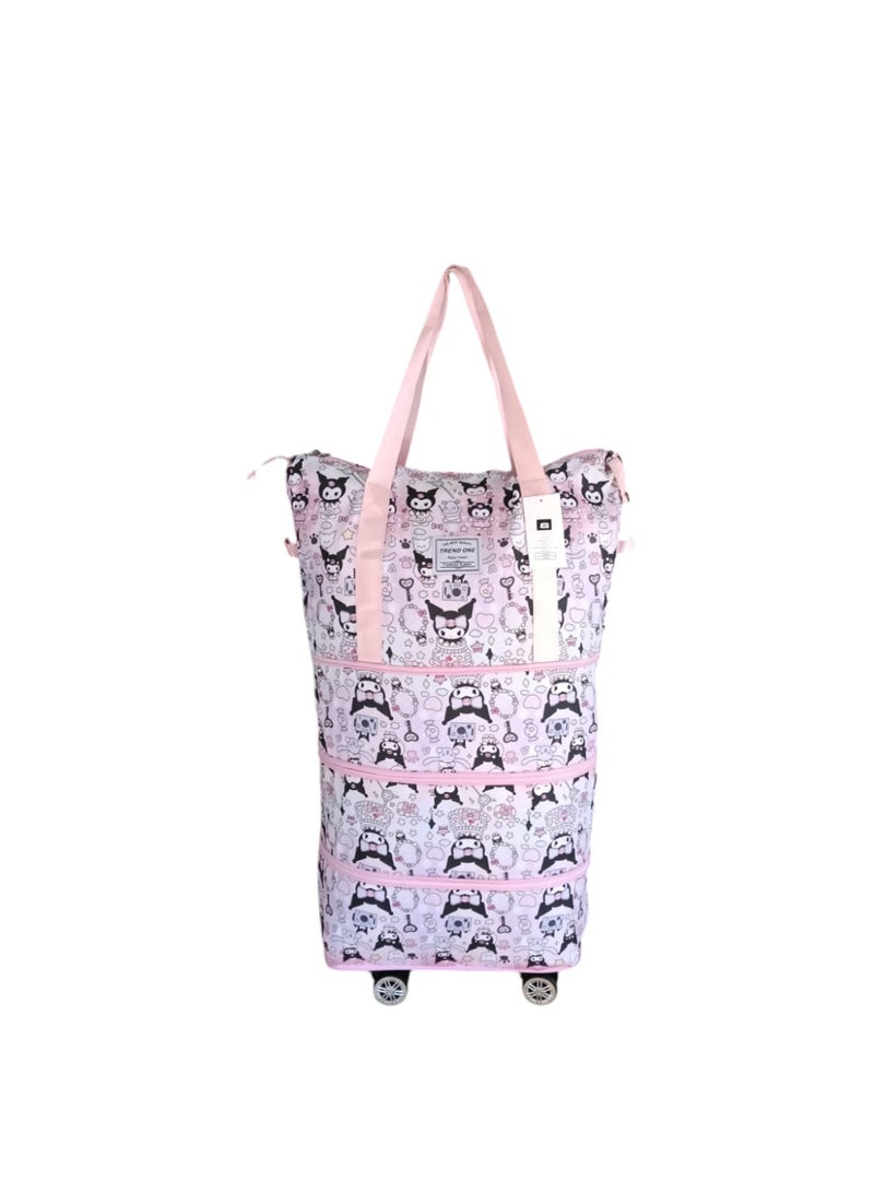 Canvas Travel Bags with Wheels Easy to Install Expandable Travel Bag