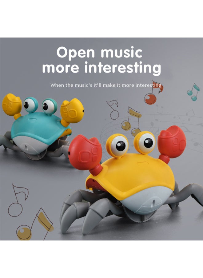 Popular Electric Induction Escape Crab Light Music Obstacle Avoidance Crab Baby Toddler Toy Children's Toy-Color:Electric Induction Crab [charging Version]-Green  - Image 3