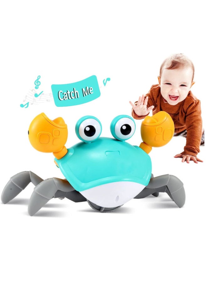 Popular Electric Induction Escape Crab Light Music Obstacle Avoidance Crab Baby Toddler Toy Children's Toy-Color:Electric Induction Crab [charging Version]-Green  - Image 5