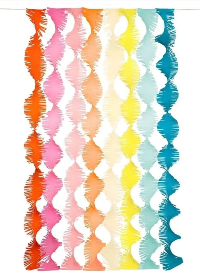 Rainbow Twisty Fringe Garland