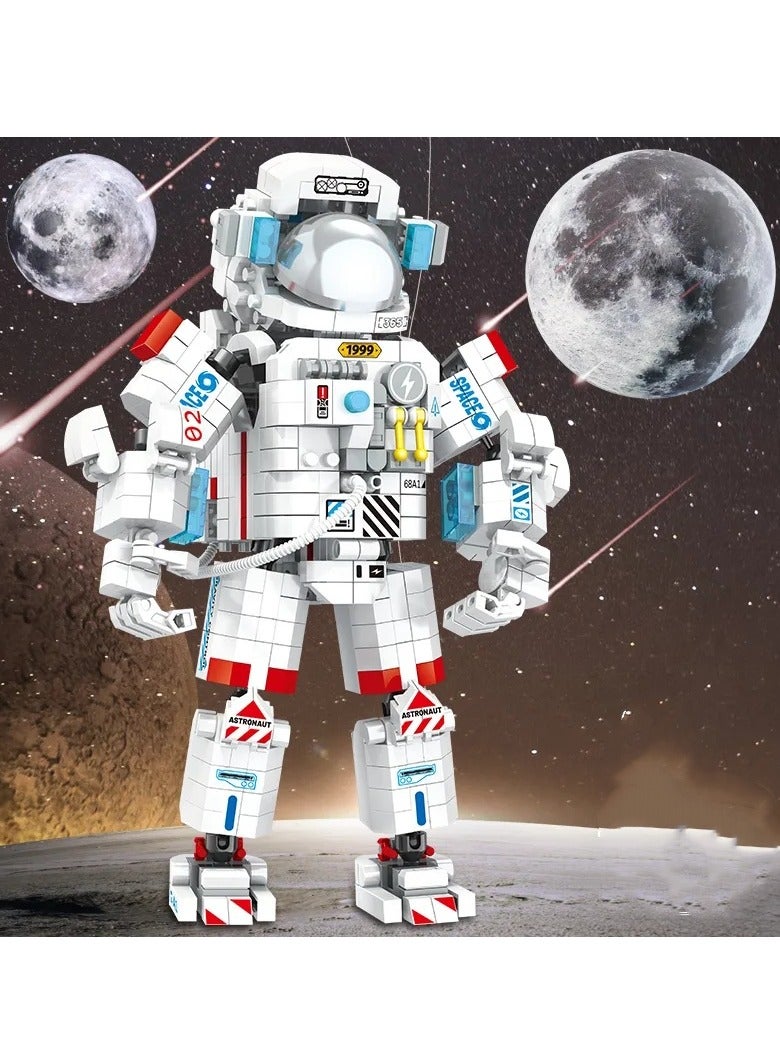 Astronaut Mini Building Blocks, Micro Blocks Cool Small Toys, Astronaut Micro Block Model Set Gift for Kids or Adults, Space Toy Puzzle Assembling Toys  - Image 1