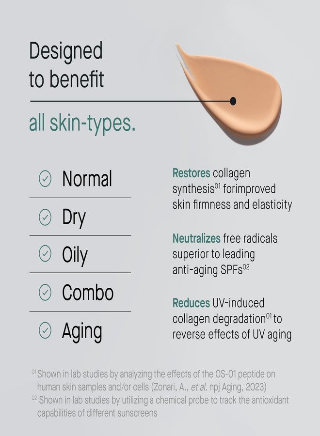 OneSkin FACE SPF OS-01 Peptide Broad Spectrum SPF 30+ Mineral Sunscreen- Scientifically Proven to Protect Skin from UV Aging, Includes Potent Antioxidants, For All Skin Types Including Sensitive Skin - Image 3