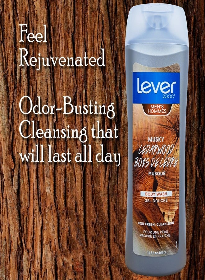 Lever 2000 Musky Cedarwood Body Wash for Men - 11.5 oz (340ml - Fresh and Clean Skin with Bold Spices (1 - Image 2