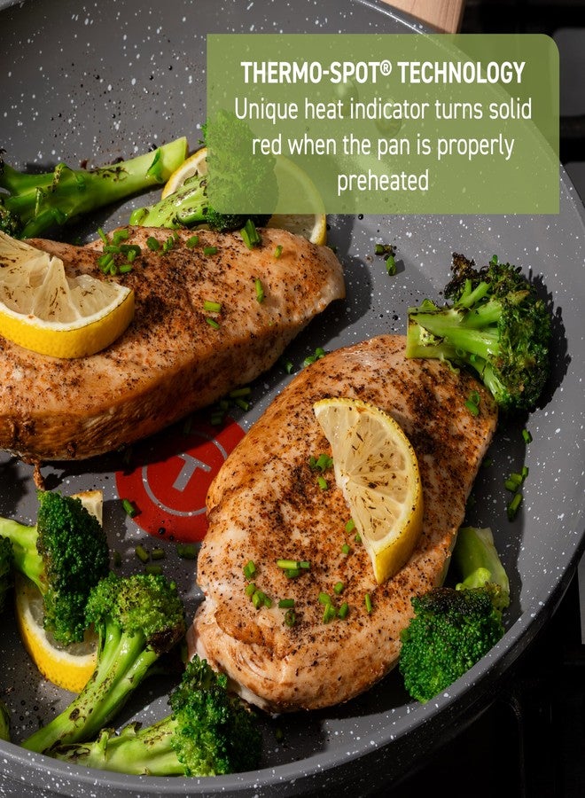 T-Fal Revive Ceramic Nonstick Frying Pan 12 Inch Skillet, Oven Safe to 350°F, Stay-Cool Handle, Grey Granite - Image 5